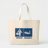 Het werk is belangrijk, Vist belangrijk Grote Tote Bag (Voorkant)