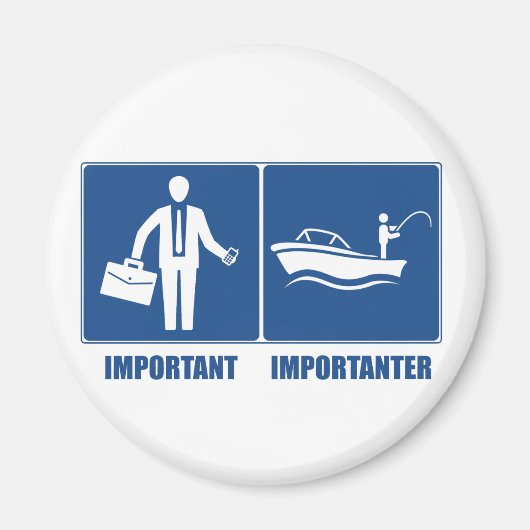 Het werk is belangrijk, Vist belangrijk Magneet (Voorkant)