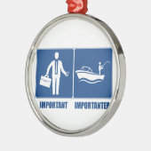 Het werk is belangrijk, Vist belangrijk Metalen Ornament (Links)