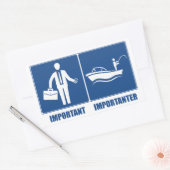 Het werk is belangrijk, Vist belangrijk Rechthoekige Sticker (Envelop)