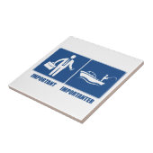 Het werk is belangrijk, Vist belangrijk Tegeltje (Zijkant)