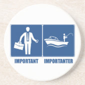 Het werk is belangrijk, Vist belangrijk Zandsteen Onderzetter (Voorkant)