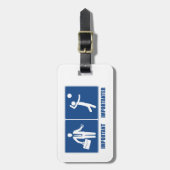 Het werk is belangrijk volleybal is belangrijk bagagelabel (Voorkant verticaal)