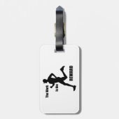 Het werk is de beloning-loper bagagelabel (Achterkant verticaal)