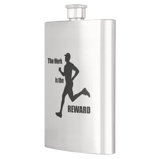 Het werk is de beloning-loper flacon (Links)