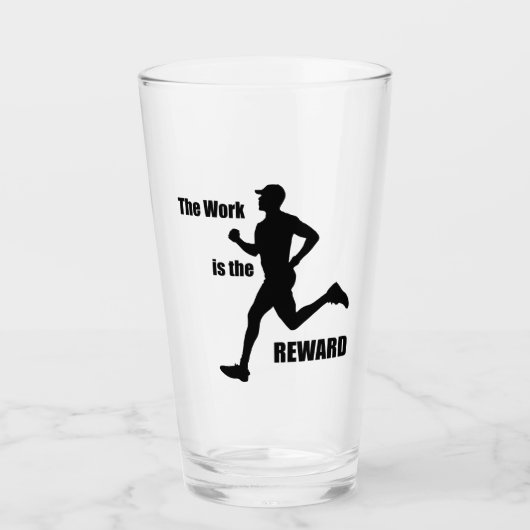 Het werk is de beloning-loper glas (Voorkant)