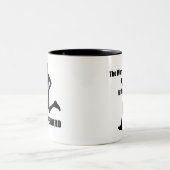 Het werk is de beloning-loper tweekleurige koffiemok (Center)