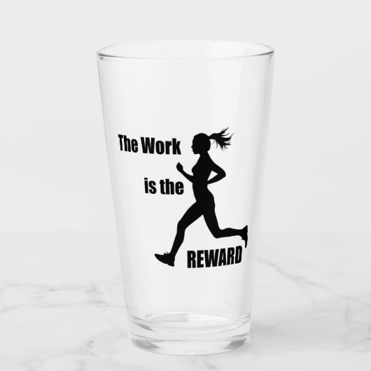 Het werk is de beloningsvrouw loper glas (Voorkant)
