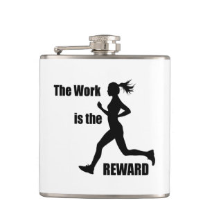 Het werk is de beloningsvrouw loper heupfles