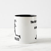 Het werk is de beloningsvrouw loper tweekleurige koffiemok (Center)