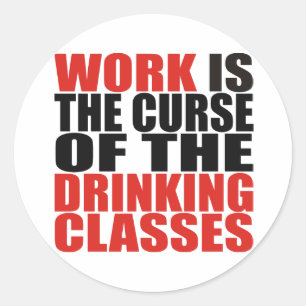 Het werk is de Cursus van de Drink Klassen Ronde Sticker