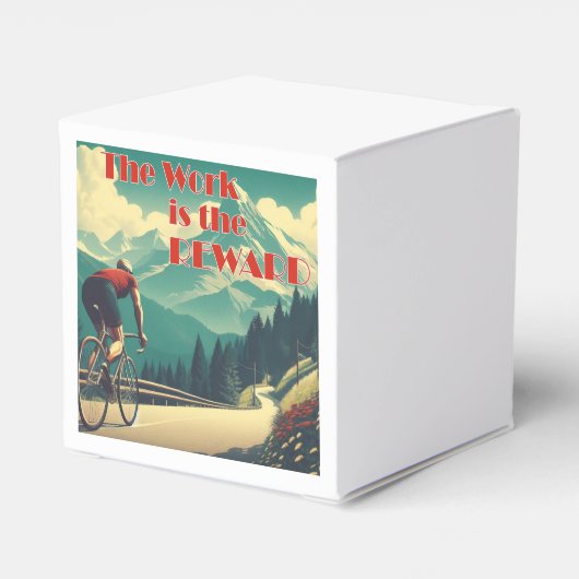 Het werk is de Reward Cyclist Mountains Bedankdoosjes (Achterkant)