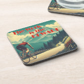 Het werk is de Reward Cyclist Mountains Bier Onderzetter (Linkerzijde)