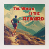 Het werk is de Reward Runner Mountains Legpuzzel (Verticaal)