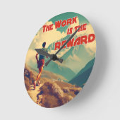Het werk is de Reward Runner Mountains Ronde Klok (Hoek)