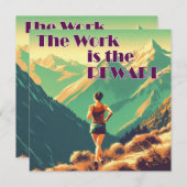 Het werk is de Reward Woman Runner Mountains (Voorkant / Achterkant)