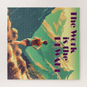 Het werk is de Reward Woman Runner Mountains Legpuzzel (Horizontaal)