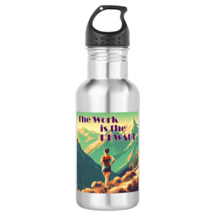 Het werk is de Reward Woman Runner Mountains Waterfles
