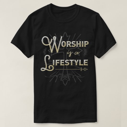 Het werk is een levensstijl t-shirt (Design voorkant)