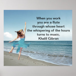 Het werk is liefde zichtbaar gemaakt poster