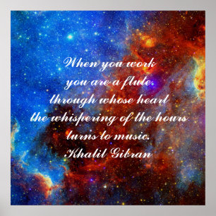 Het werk is liefde zichtbaar gemaakt poster