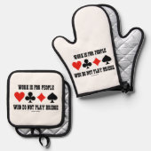 Het werk is voor mensen die geen brug spelen ovenwant & pannenlap set (Voorkant / Achterkant)