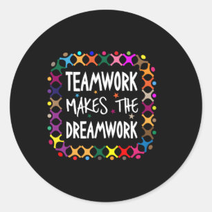 Het werk maakt Dreamweaver Motivatie Sportvraag Ronde Sticker