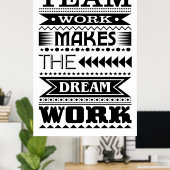 Het werk maakt het droomwerk (het Citaat van het W Poster (Thuiskantoor)