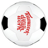 Het werk maakt van het droomwerk grafische tekst voetbal (Gedraaid)