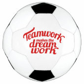 Het werk maakt van het droomwerk grafische tekst voetbal (Voorkant)