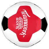 Het werk maakt van het droomwerk grafische tekst voetbal (Gedraaid)