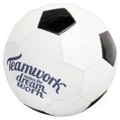 Het werk maakt van het droomwerk grafische tekst voetbal (Drie kwart)