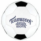 Het werk maakt van het droomwerk grafische tekst voetbal (Voorkant)