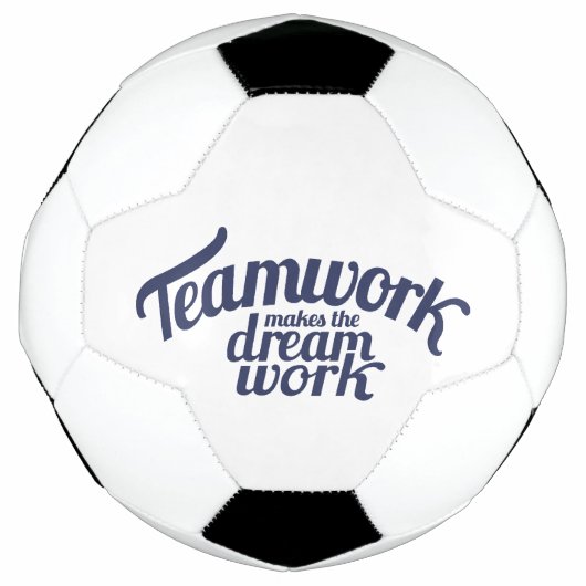 Het werk maakt van het droomwerk grafische tekst voetbal (Voorkant)