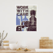 Het werk met Zorg 1937 WPA Poster (Keuken)