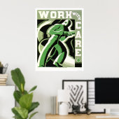Het werk met Zorg 1937 WPA Poster (Thuiskantoor)