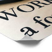 Het werk van Berm-Tech is geen Vier Letter Word Poster (Hoek)