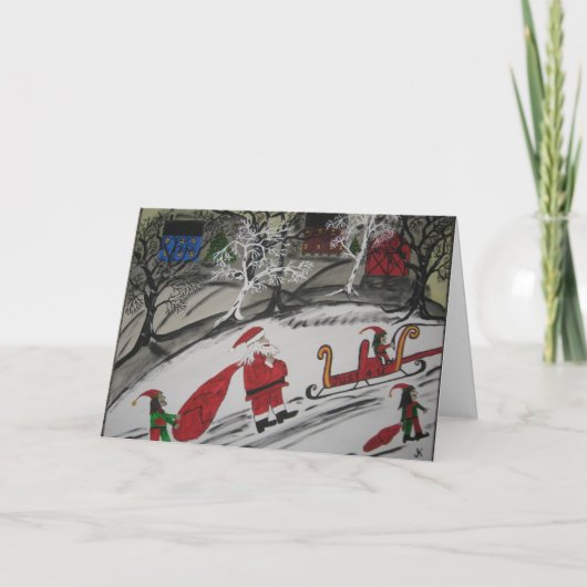 Het werk van de Kerstman is gedaan Feestdagen Kaart (Voorkant)