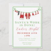 Het werk van de Kerstman tijdens de Kerstnacht is  Kaart (Voorkant)
