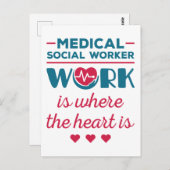 Het werk van de medisch-maatschappelijk werker is  briefkaart (Voorkant / Achterkant)