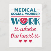 Het werk van de medisch-maatschappelijk werker is  briefkaart (Voorkant)