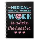 Het werk van de medisch-maatschappelijk werker is  notitieboek (Voorkant)