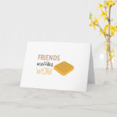 Het Werk van de Wafels van vrienden Kaart (Gele Bloem)