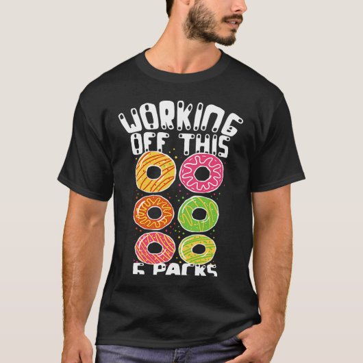 Het werk van dit pakket van 6 donut t-shirt (Voorkant)