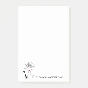 "Het werk van een diva is NOOIT gedaan!" Post-it® Notes