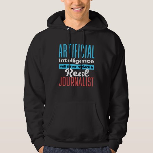 Het werk van een journalist AI verdedigen Hoodie (Voorkant)
