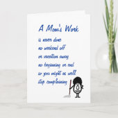 Het werk van een moeder kaart (Voorkant)