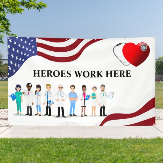 Het werk van helden hier aanpassen Het pictogram v Spandoek (Buitenkant)