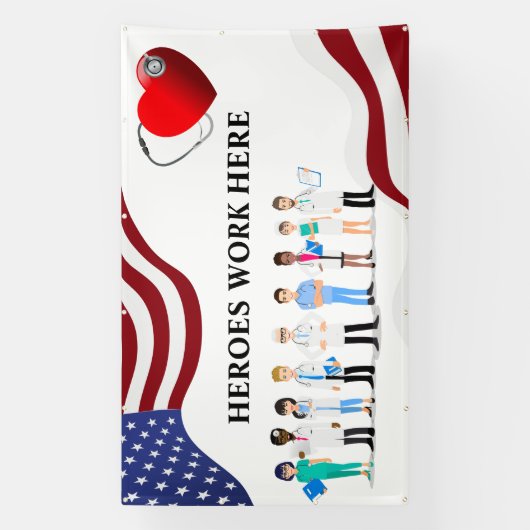 Het werk van helden hier aanpassen Het pictogram v Spandoek (Verticaal)