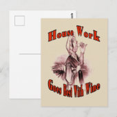 Het werk van het huis is het beste bij wijn briefkaart (Voorkant / Achterkant)